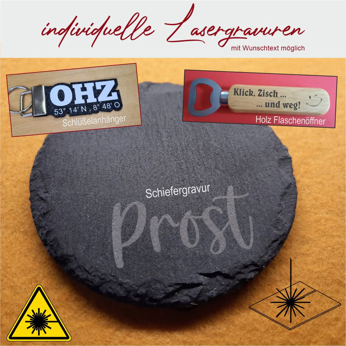 individuelle Lasergravuren