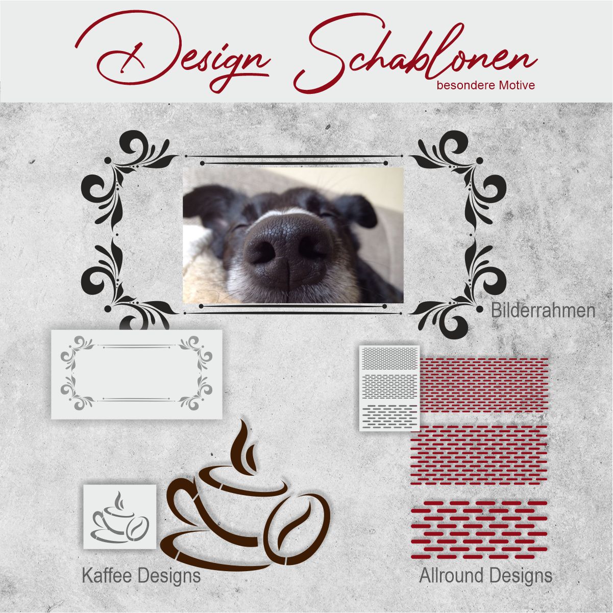 besondere Design Schablonen