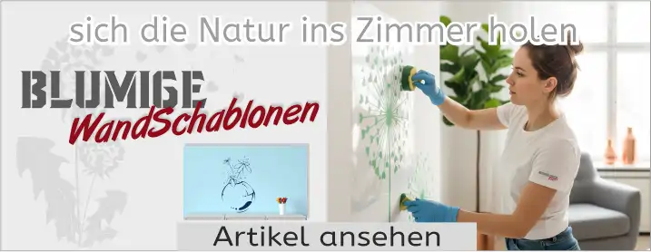 Florale / Blumige Wandschablonen vom SchablonenProfi