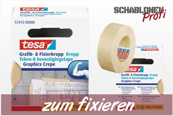 Klebeband zum fixieren von Schablonen