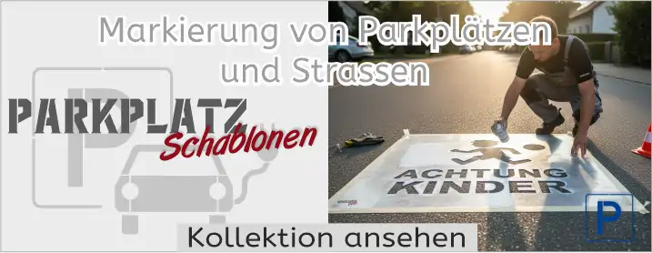 perfekte Schablonen für die Parkplatz Markierung