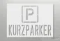 Preview: P-KURZPARKER_Parkplatzschablone_217_by-SchablonenProfi