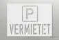 Preview: P-VERMIETET_Parkplatzschablone_212_by-SchablonenProfi