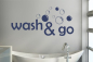 Mobile Preview: Wandschablone-wash-go_dblau_W0062--by-SchablonenProfi