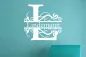 Preview: Wandtattoo-Monogramm-L-mit-Wunschtext-W2314 Preview: Wandtattoo-Monogramm-L-mit-Wunschtext-W2314