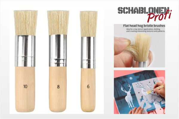 Schablonierpinsel 3 Stück