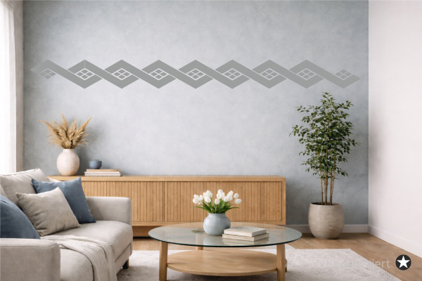 Preview: Art-Motion-Design-Bordürenschablone-J-A112-2_by-Schablonenprofi