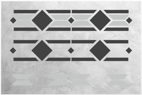 Preview: Art-Motion-Design-Bordürenschablone-J-A127-2_by-Schablonenprofi