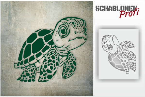 Baby-Schildkröte-Schablone-1525-by-SchablonenProfi