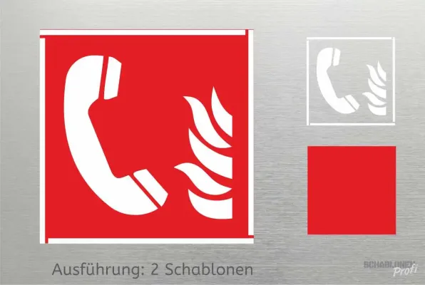 Preview: Brandmeldetelefon-Schablone-1168-Schablonenprofi