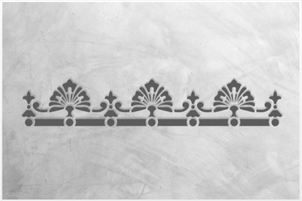 Preview: Classic-Bordüre-C0104_by-SchablonenProfi