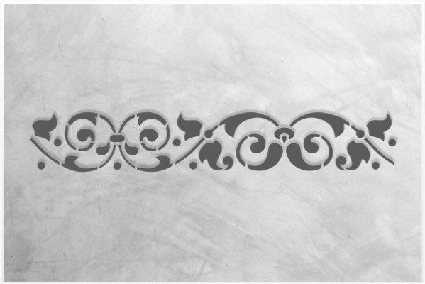 Preview: Classic-Bordüre-C0127_by-SchablonenProfi