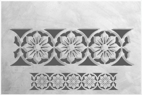 Preview: Classic-Bordüre-C0135_by-SchablonenProfi