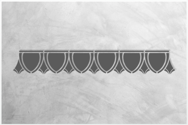 Preview: Classic-Bordüre-C0141_by-SchablonenProfi