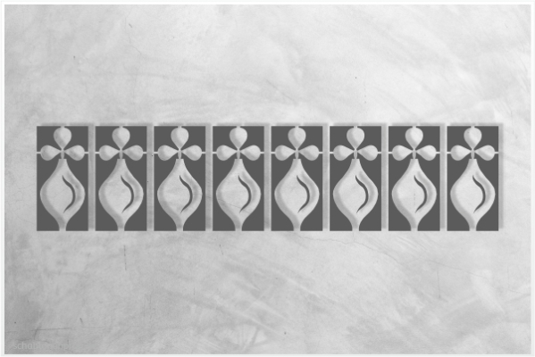 Preview: Classic-Bordüre-C0144_by-SchablonenProfi