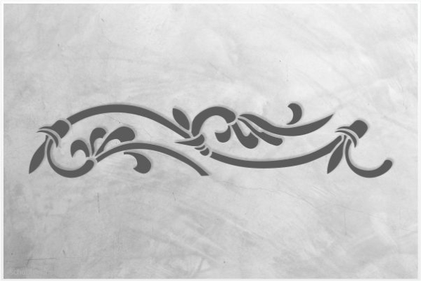 Preview: Classic-Bordüre-C0219_by-SchablonenProfi