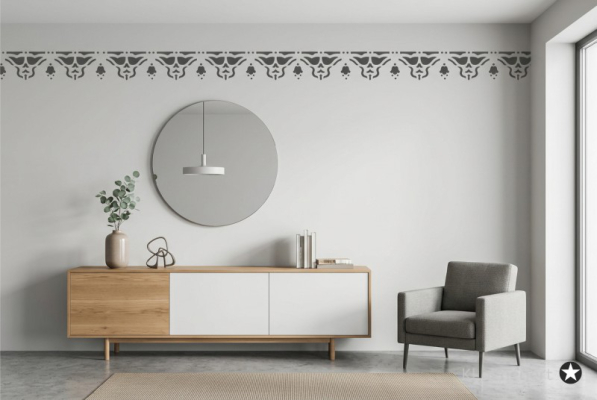 Preview: Classic Bordüren Schablone C0187