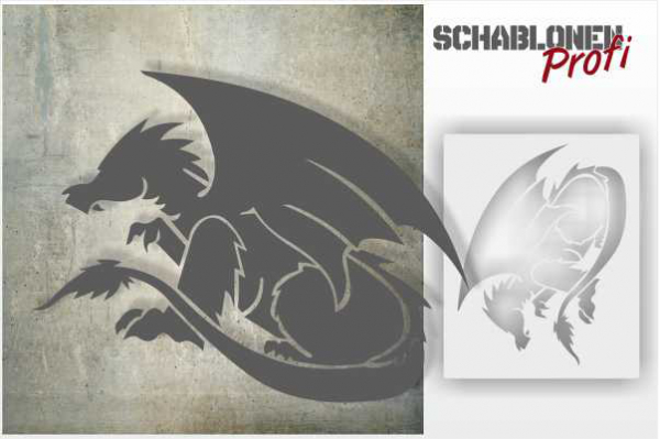 Drache Nevith als Schablone - SchablonenProfi