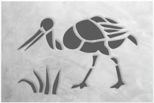 Einzelmotiv-Schablone-Storch_914_SchablonenProfi