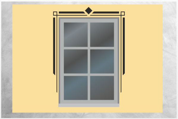 Preview: Fenstergewand-Schablone3_GE019_by-SchablonenProfi