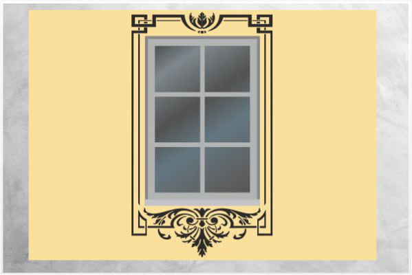 Preview: Fenstergewand-Schablone3_GE020_by-SchablonenProfi