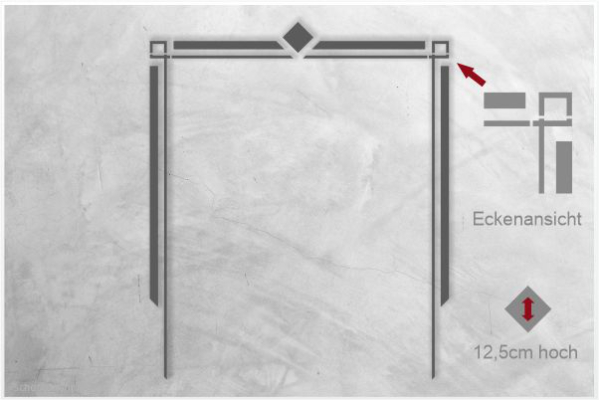 Preview: Fenstergwand Schablone GE019