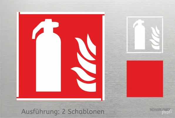 Preview: Feuerlöscher-Schablone-1172-Schablonenprofi