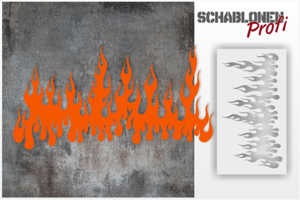 real Flame Stencil #22 - SchablonenProfi