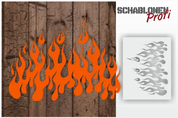 Flammen_Schablone_F33_SchablonenProfi