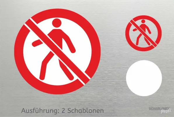 Preview: Fußgänger-Verboten-Schablone2-1158-SchablonenProfi