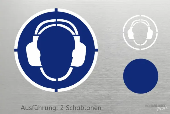 Preview: Gehoerschutz-benutzen-Schablone-2-1188-SchablonenProfi