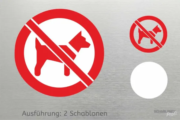 Preview: Hunde-Verboten-Schablone2-1160-SchablonenProfi