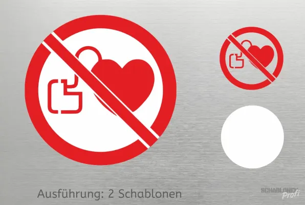 Preview: Kein-Zutritt-für-Personen-mit-Herzschrittmacher2-1162-SchablonenProfi