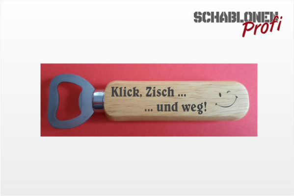 Flaschenöffner Klick, Zisch und weg!