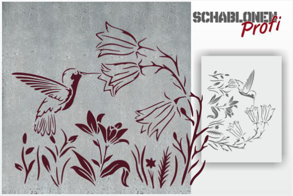 Kolibri-an-Blüte-Schablone_1515_by-SchablonenProfi