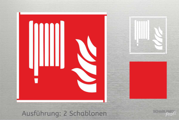 Preview: Löschschlauch-Schablone-1173-Schablonenprofi