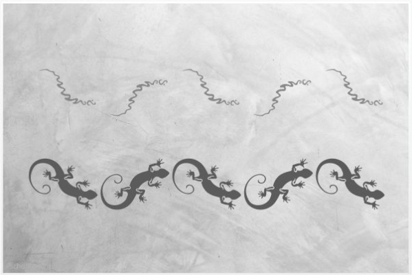 Preview: Moderne Bordüren Schablone M029