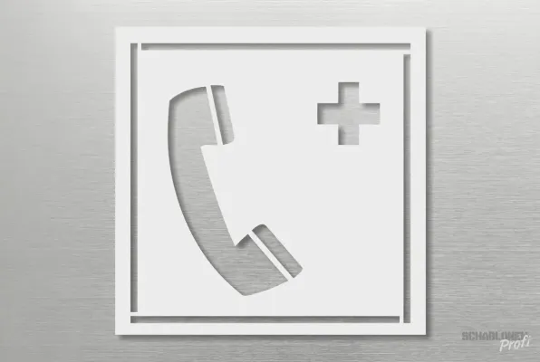 Notruftelefon-Schablone-Rettungszeichen-1177-Schablonenprofi