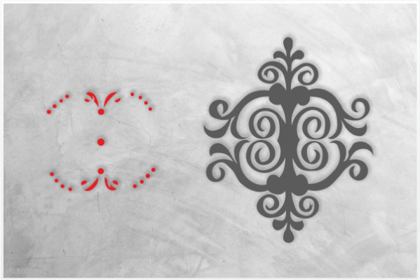 Preview: Ornament-Schablone-J-O014-2-vom-Schablonenprofi