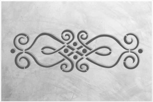 Preview: Ornament-Schablone-J-O020-vom-Schablonenprofi