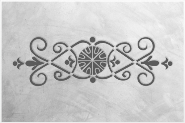 Preview: Ornament-Schablone-J-O023-vom-Schablonenprofi