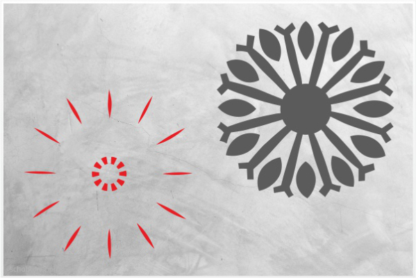 Preview: Ornament-Schablone-J-O025-2-vom-Schablonenprofi