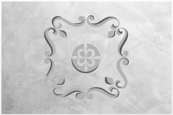 Preview: Ornament-Schablone-J-O026-vom-Schablonenprofi