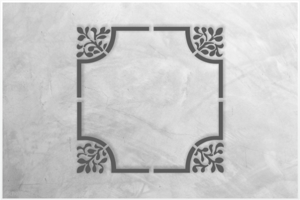 Preview: Ornament-Schablone-J-O030-vom-Schablonenprofi