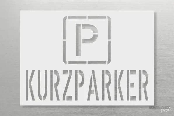 P-KURZPARKER_Parkplatzschablone_217_by-SchablonenProfi