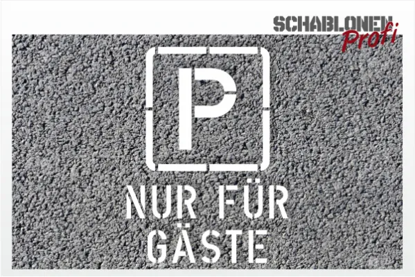 P-NUR-FÜR-GÄSTE_Parkplatzschablone_221_by-SchablonenProfi