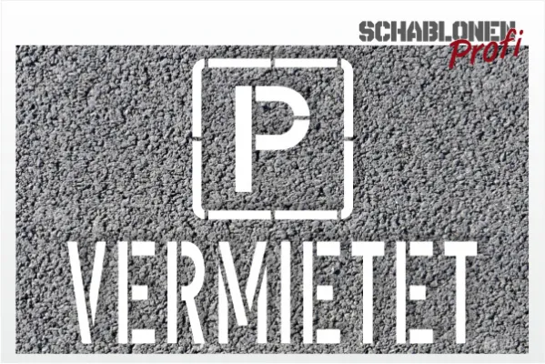 P-VERMIETET_Parkplatzschablone_212_by-SchablonenProfi