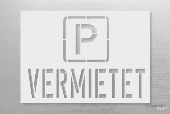 P-VERMIETET_Parkplatzschablone_212_by-SchablonenProfi