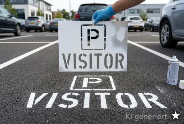 Preview: P-VISITOR-Parkplatzschablone_220_beispielbild-schablonenprofi