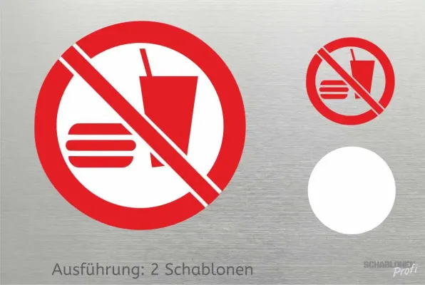 Preview: Schablone-Essen-und-Trinken-Verboten2-1157-SchablonenProfi